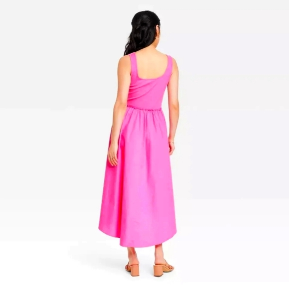 A New Day Women's Midi Ballet Dresswith Pockets Pink - Picture 5 of 9